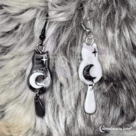 Aretes - Gatitos black & white